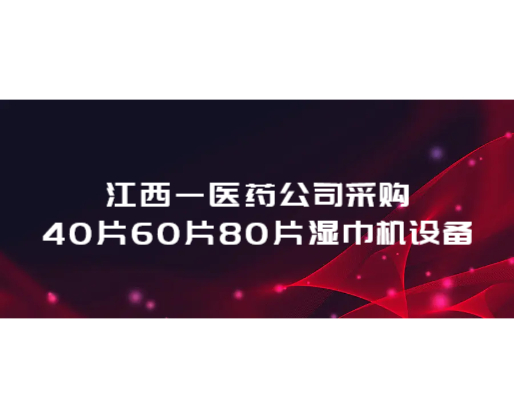 江西一醫(yī)藥公司采購40片60片80片濕巾機設備